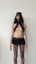 Lace halter neck